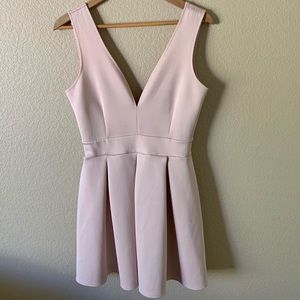 pink Low cut dress